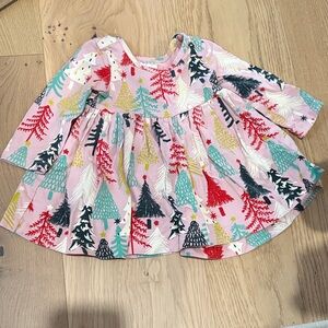Hanna Andersson Festive Tree Print Baby Dress